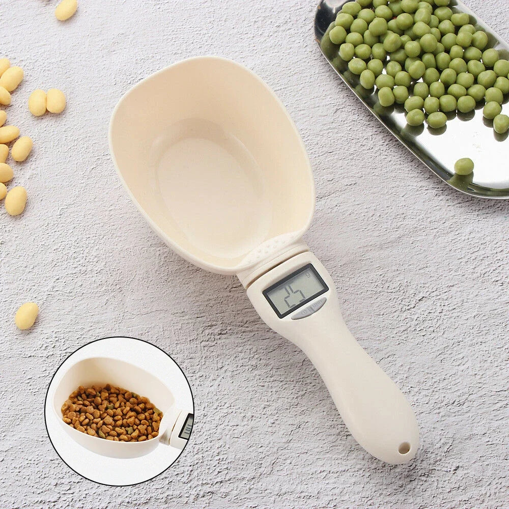Cuillère-balance électronique pour aliments pour animaux (chiens et chats) – Doseur numérique avec écran LED pour la cuisine