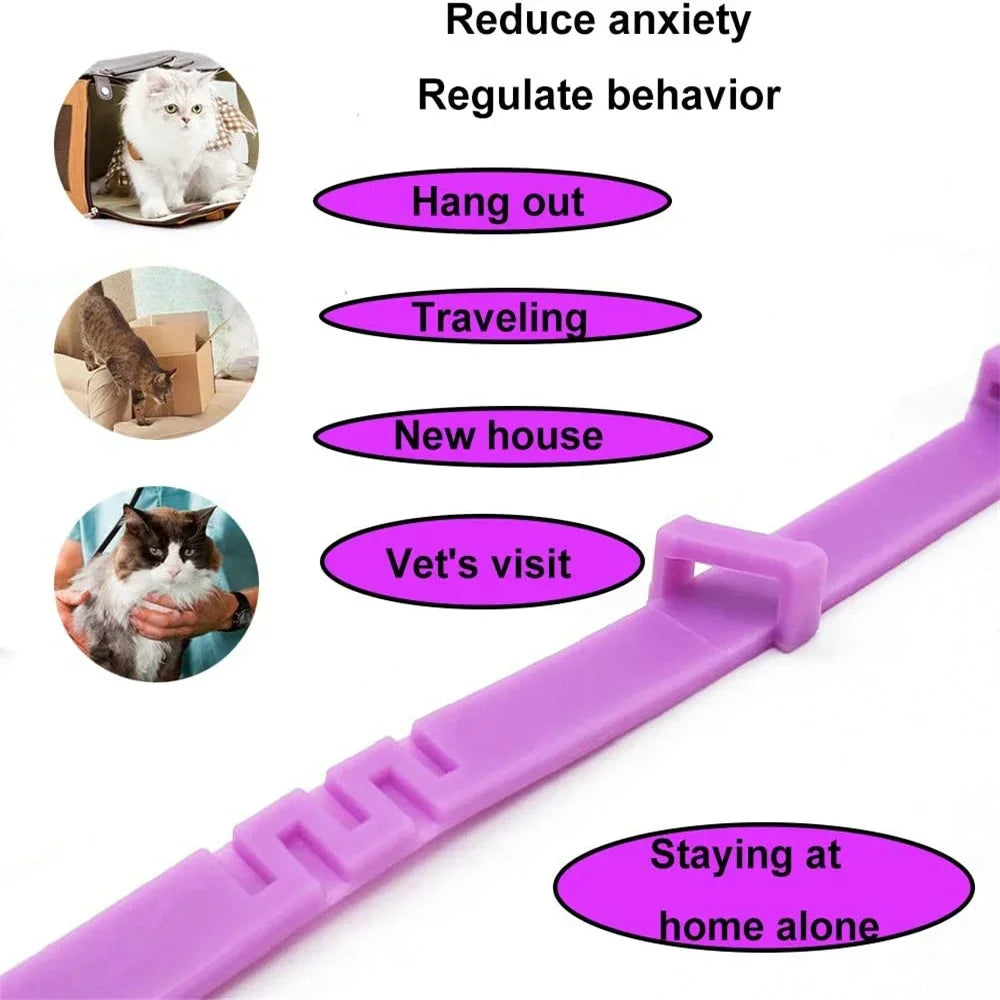 Collier apaisant aux phéromones pour chiens et chats – Réduit l'anxiété – Réglable, naturel et longue durée – Effet relaxant et apaisant