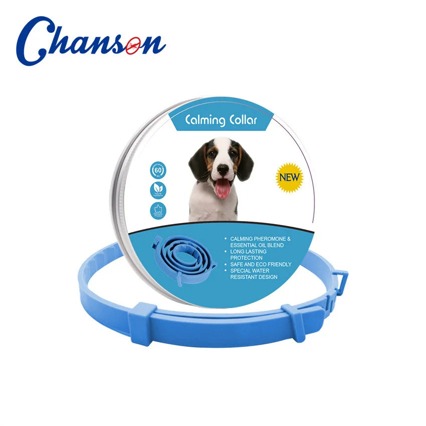Collier apaisant aux phéromones pour chiens et chats – Réduit l'anxiété – Réglable, naturel et longue durée – Effet relaxant et apaisant