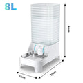 Furpipi – Station d'alimentation et d'abreuvement automatique par gravité pour animaux (capacité de 8 L) avec abreuvoir en acier inoxydable